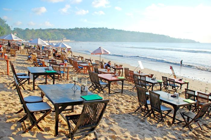 Jimbaran seafood bali bay sunset cafe indonesia