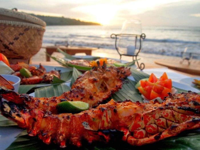 Jimbaran pantai bakar restoran yang enak cartagena halal lobster uluwatu friendly bawang merah sanur wandernesia yogafx dewata kuliner luar negeri